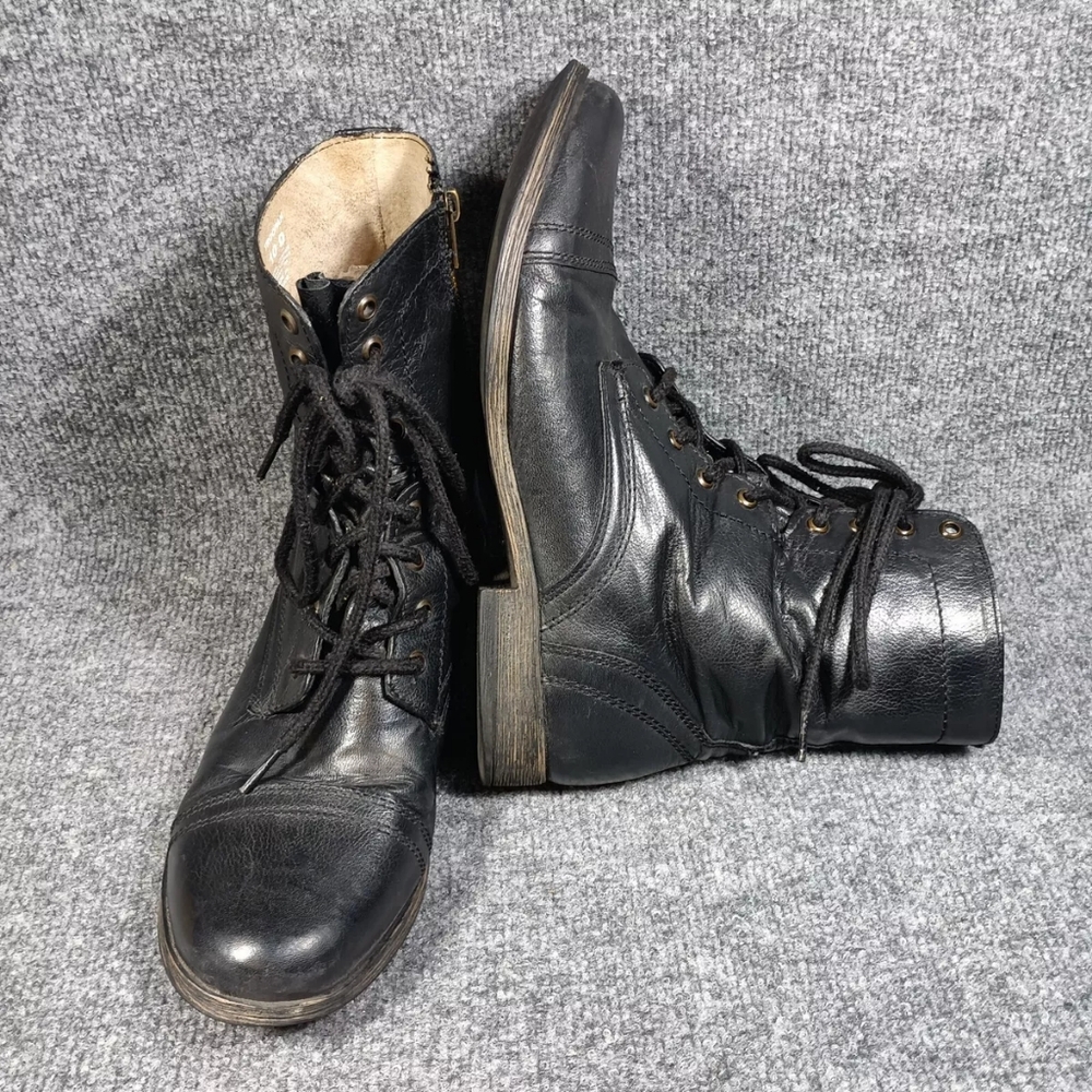Steve Madden Troopa Boots Women Size 10D Black Leather